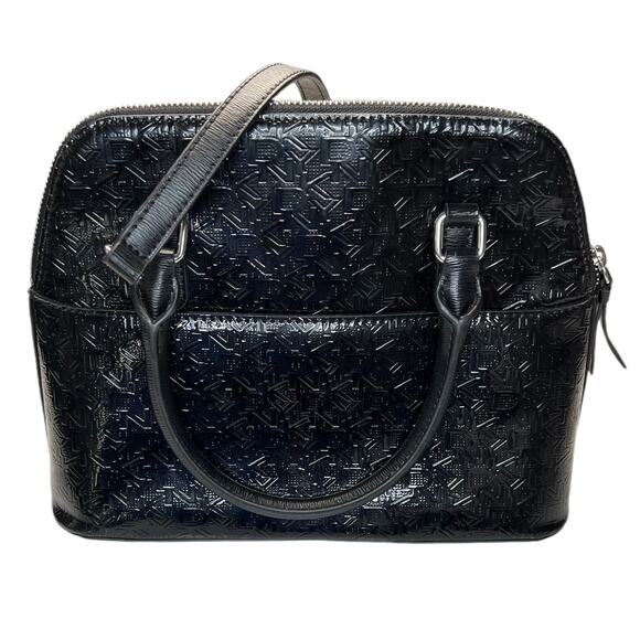 DKNY Embossed Black Patent Leather Crossbody Bag - Picture 1 of 8